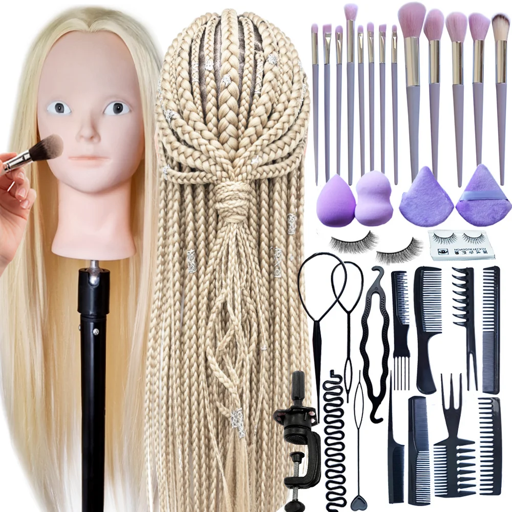 Makeup And Hair Doll Head With Training Set MBH3