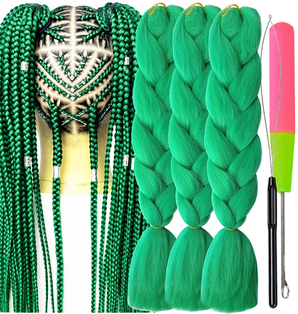 Synthetic Hair Kanekalon Jumbo Braiding Hair, 3 pcs, A24