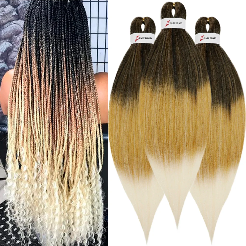 Professional Pre Stretched Braiding Hair, 3 pcs, S21