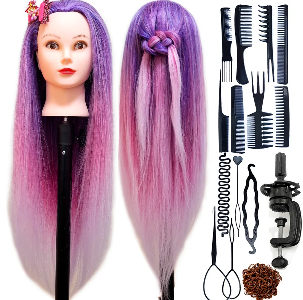 Mannequin Head With Long Hair with Training Kit DH3T1