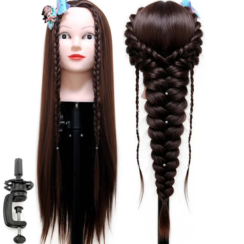 Training Kit For Braids With Head Gear Training Head, Synthetic Hair Kanekalon 3pcs, Braiding Kit