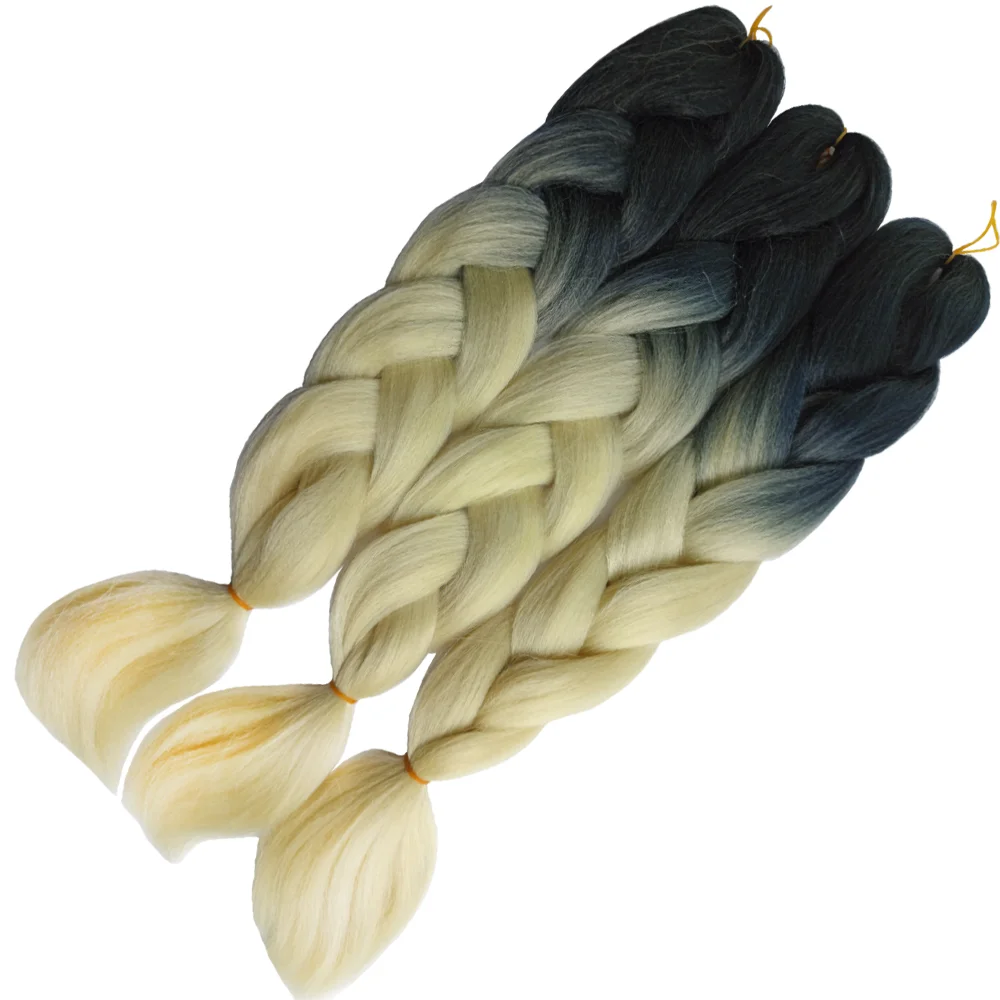 Ombre Braiding Hair Kanekalon 2 Tone, 3 pcs, B34