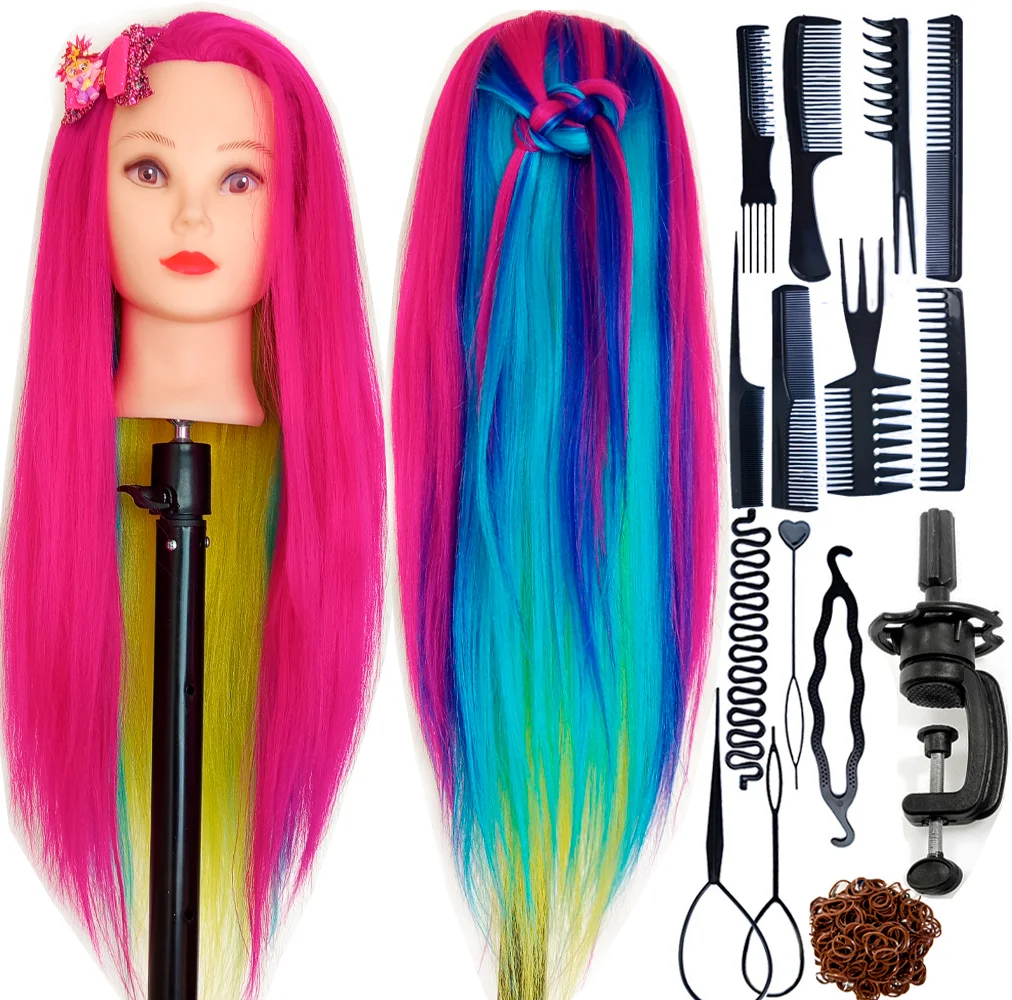 Mannequin Head With Long Hair with Training Kit DH5T1
