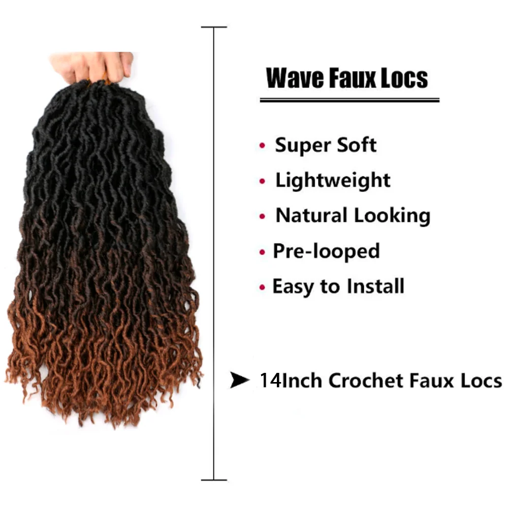 Gypsy Faux Locs C2 14 inch, 18 strands per pack