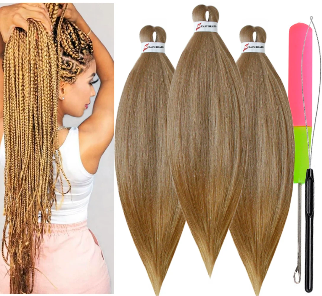 Pre Stretched Braiding Hair, 3 pcs, 27#