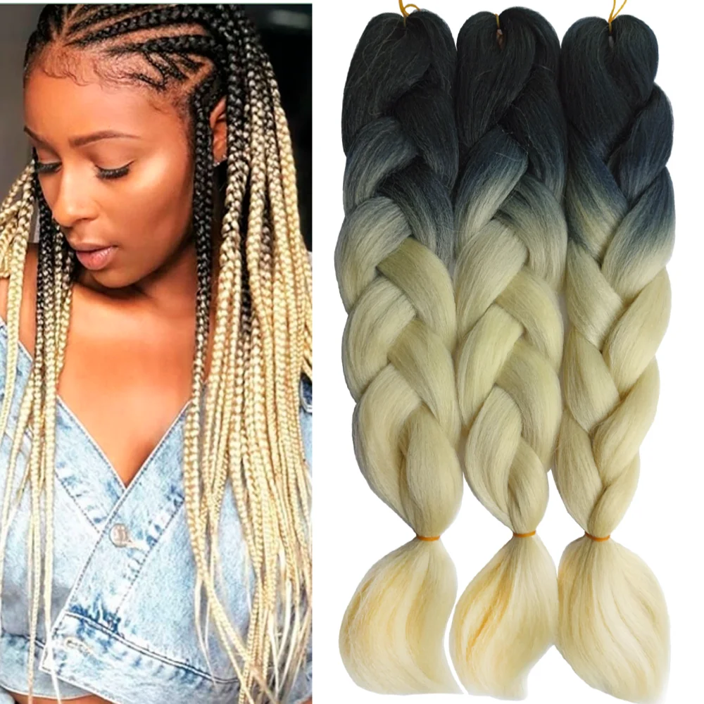 Ombre Braiding Hair Kanekalon 2 Tone, 3 pcs, B34