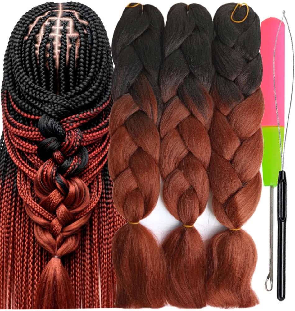 Ombre Braiding Hair Kanekalon 2Tone, 3 pcs, B31