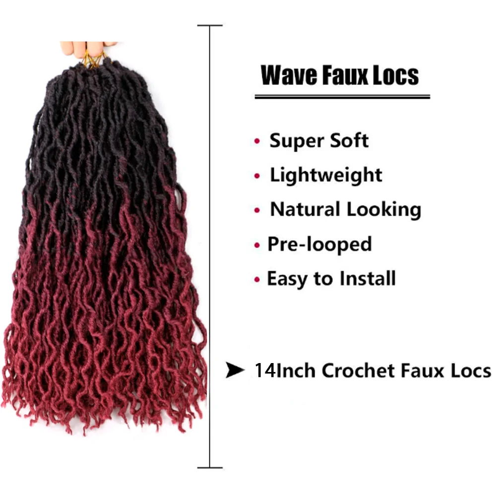 Gypsy Faux Locs C3 14 inch, 18 strands per pack
