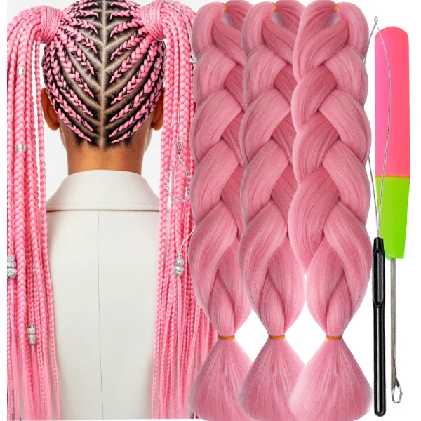 Synthetic Hair Kanekalon Jumbo Braiding Hair, 3 pcs, A15