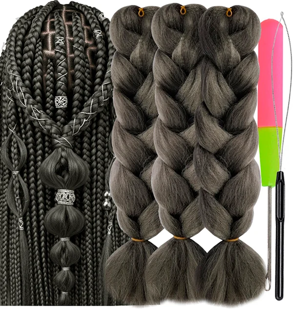 Synthetic Hair Kanekalon Jumbo Braiding Hair, 3 pcs, A38