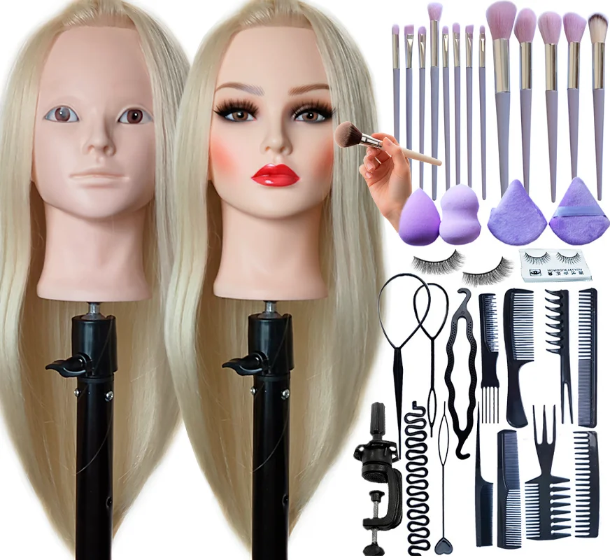 Makeup Doll With Head Hair For Styling with Full Training Kit HMRM1