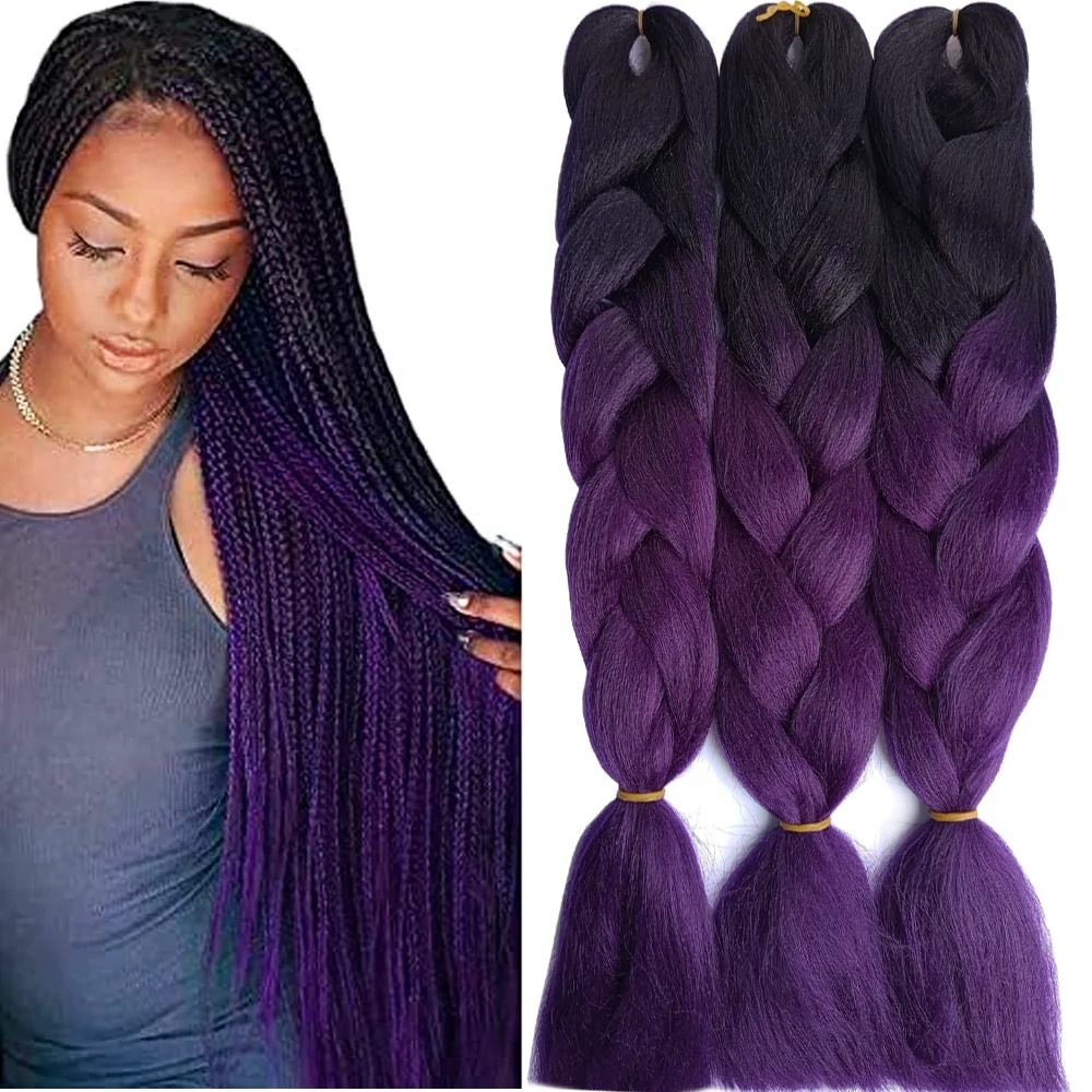 Ombre Braiding Hair Kanekalon 2 Tone, 3 pcs, B25
