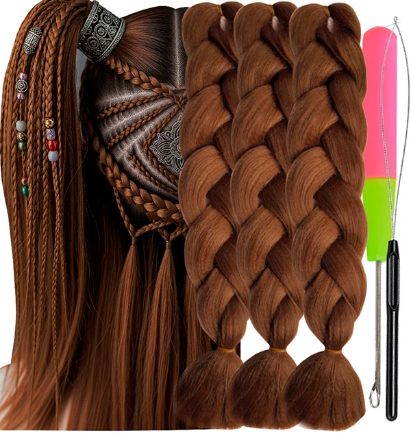 Synthetic Hair Kanekalon Jumbo Braiding Hair, 3 pcs, A37