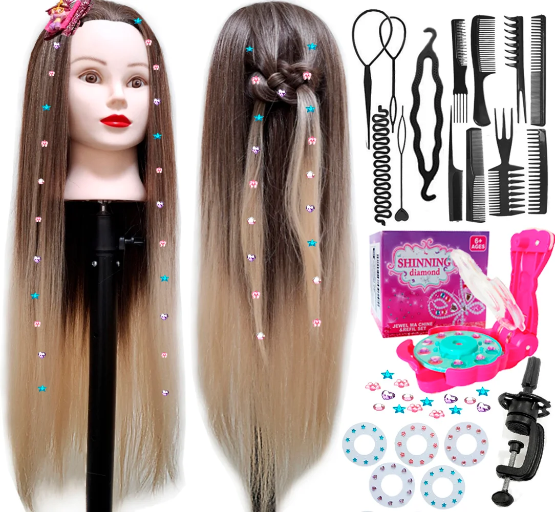 Doll With Long Hair with Hairstyle Kit and Hair Decors DHD3