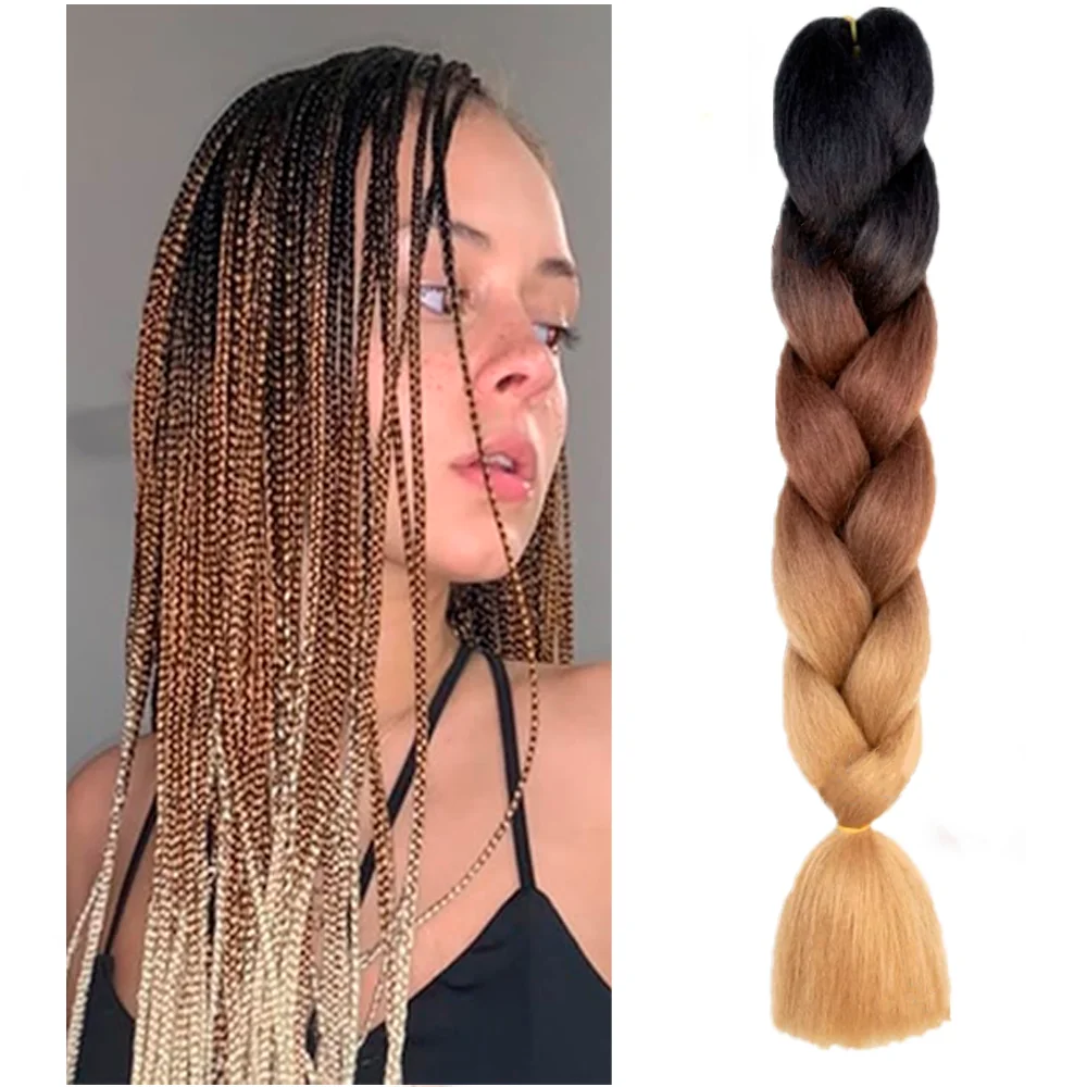 Ombre Braiding Hair Kanekalon 3 Tone, 3 pcs, C14
