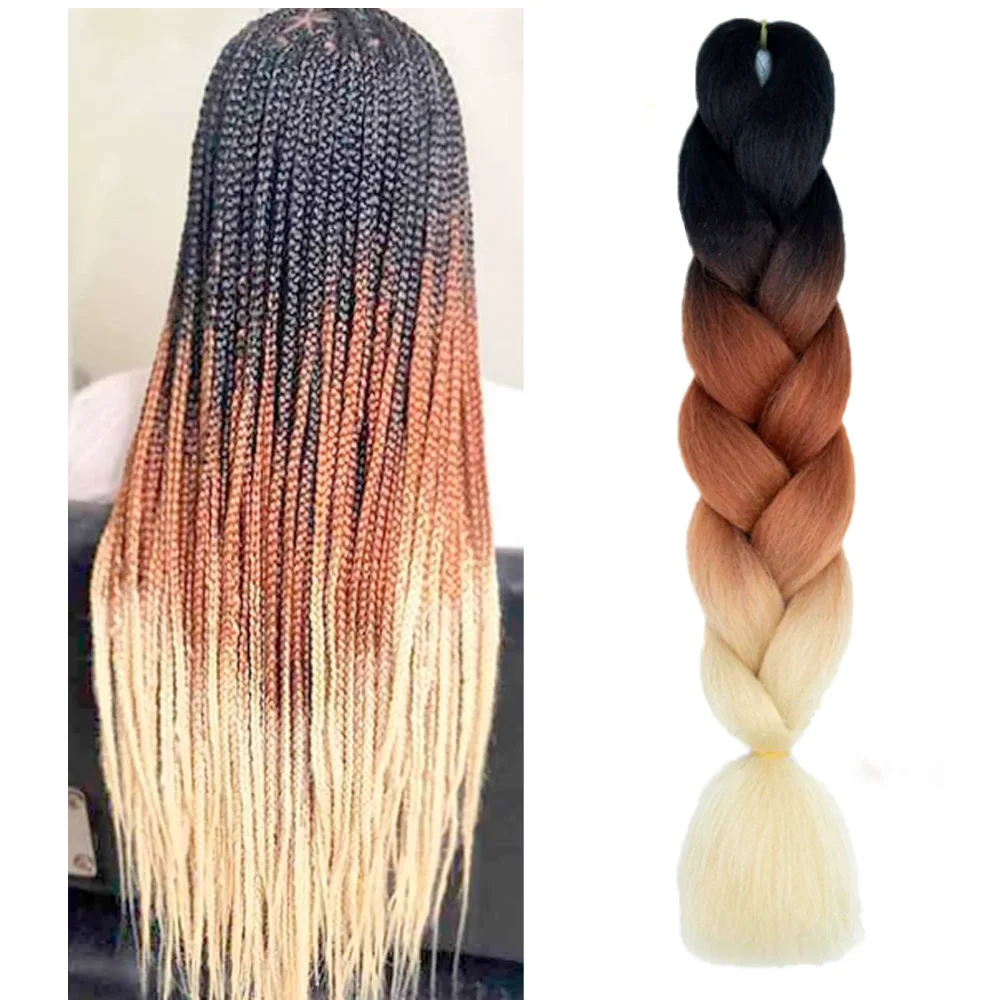 Ombre Braiding Hair Kanekalon 3 Tone, 3 pcs, C15