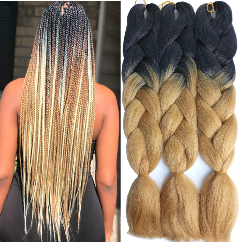 Ombre Braiding Hair Kanekalon 2 Tone, 3 pcs, B30