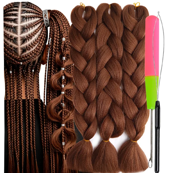 Synthetic Hair  Kanekalon Jumbo Braiding Hair, 3pcs, A8 (33#)
