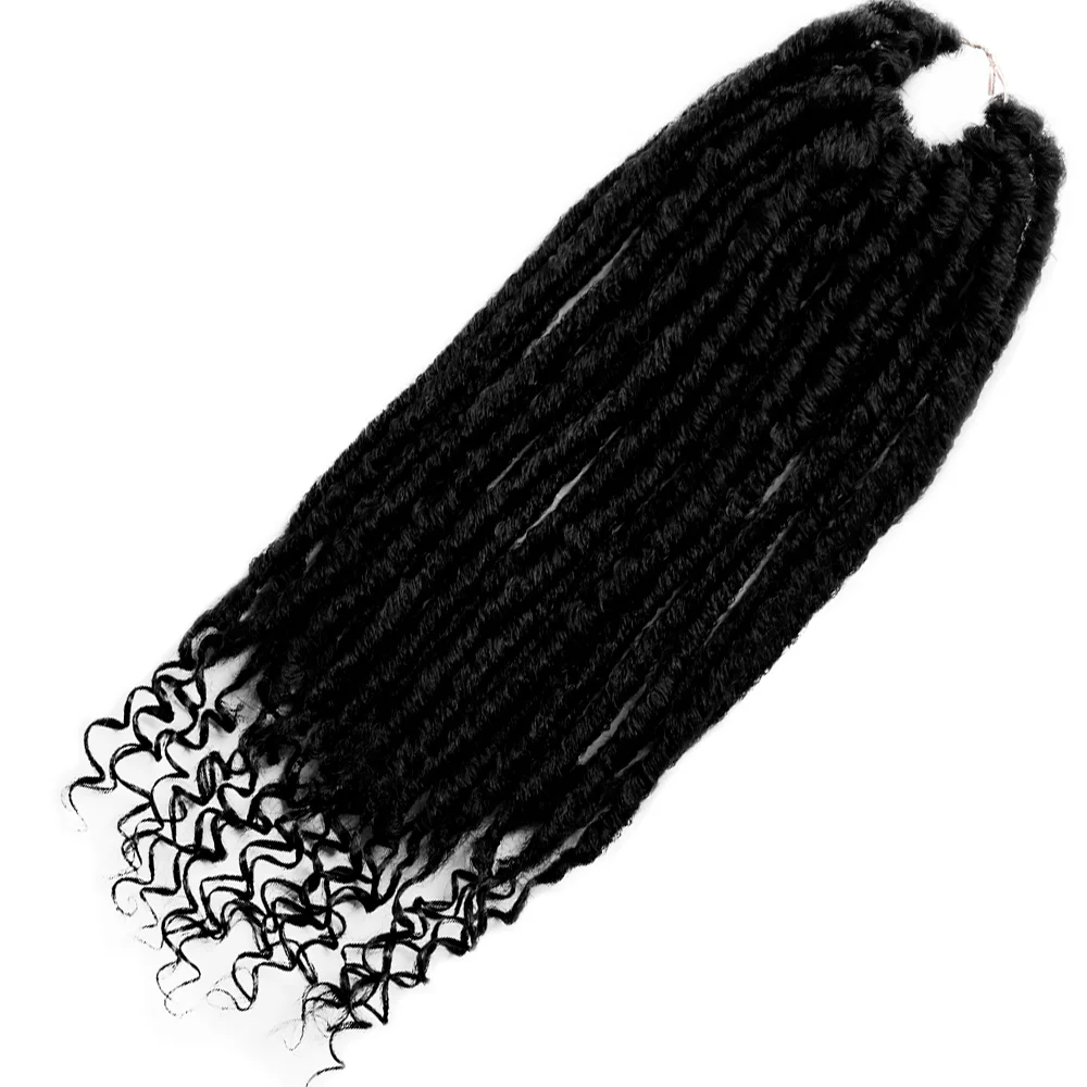 Goddess Faux Locs 1B 18 inch, 24 strands per pack