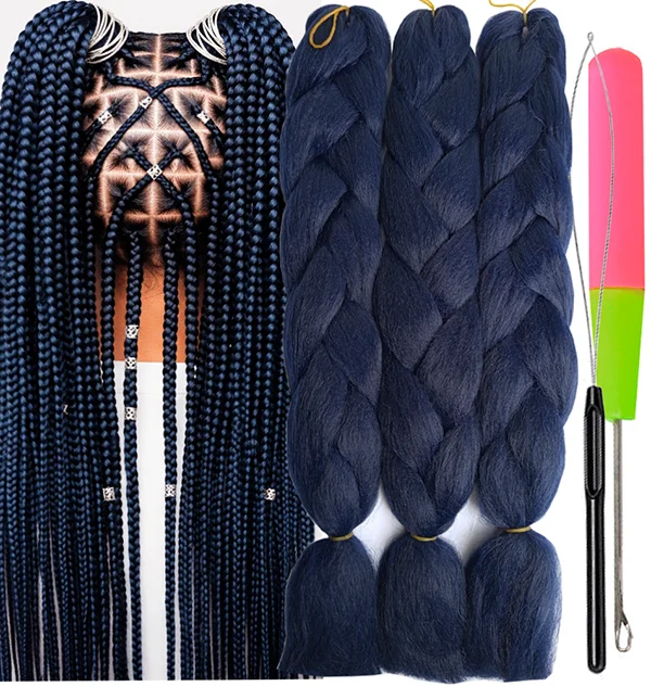 Synthetic Hair Kanekalon Jumbo Braiding Hair, 3 pcs, A28