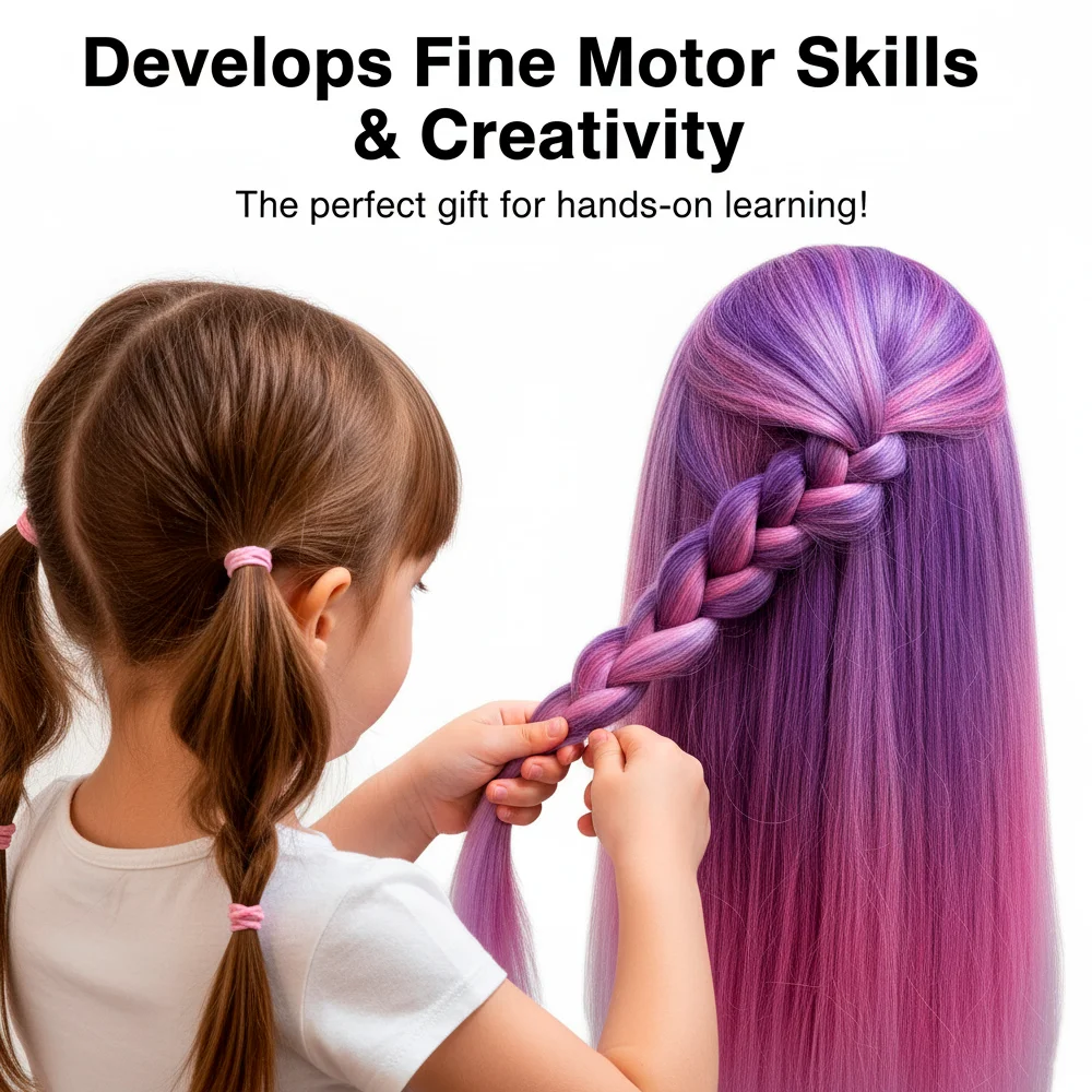 Doll Head With Long Hair and Training Kit DHM4