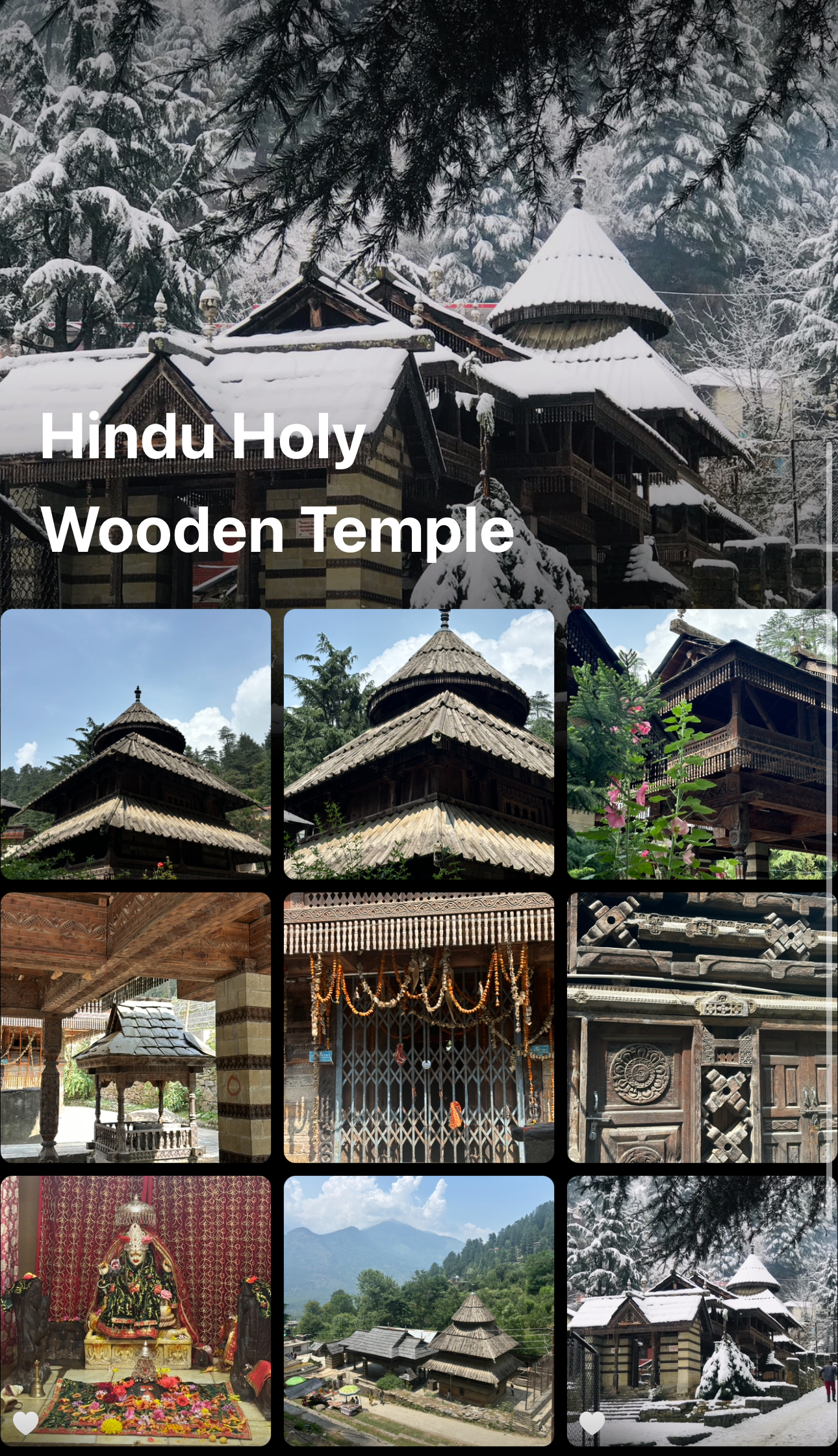 Hindu Holy Wooden Temple