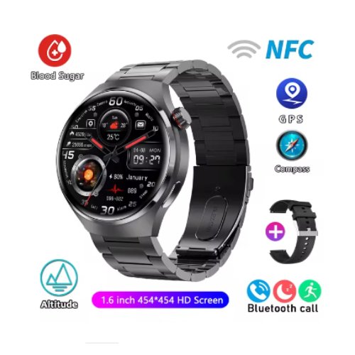 For HUAWEI GT4 Pro GPS NFC Smart Watch Men 360*360 AMOLED Screen Heart rate Bluetooth Call IP68 Waterproof Man Smartwatch 2024