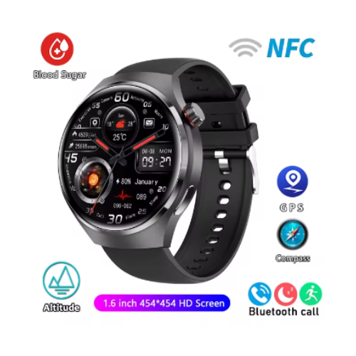 For HUAWEI GT4 Pro GPS NFC Smart Watch Men 360*360 AMOLED Screen Heart rate Bluetooth Call IP68 Waterproof Man Smartwatch 2024