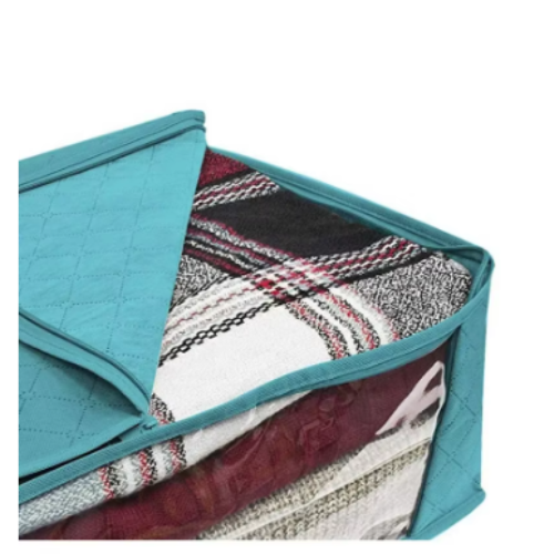 Large Capacity Clothing Storage Box Folding Non Woven Fabric Quilts Clothes Organizer Case With Zipper Organiseurs De Rangement