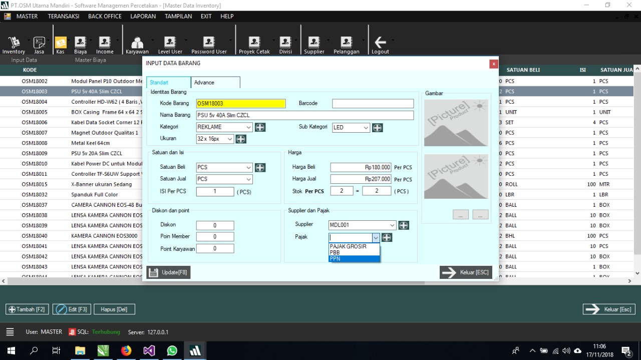 OSM - Software Inventory Managemen Proyek