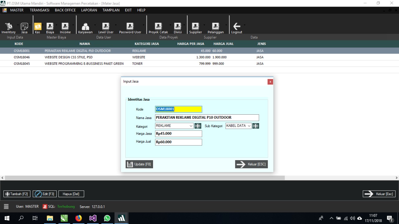 OSM - Software Inventory Managemen Proyek