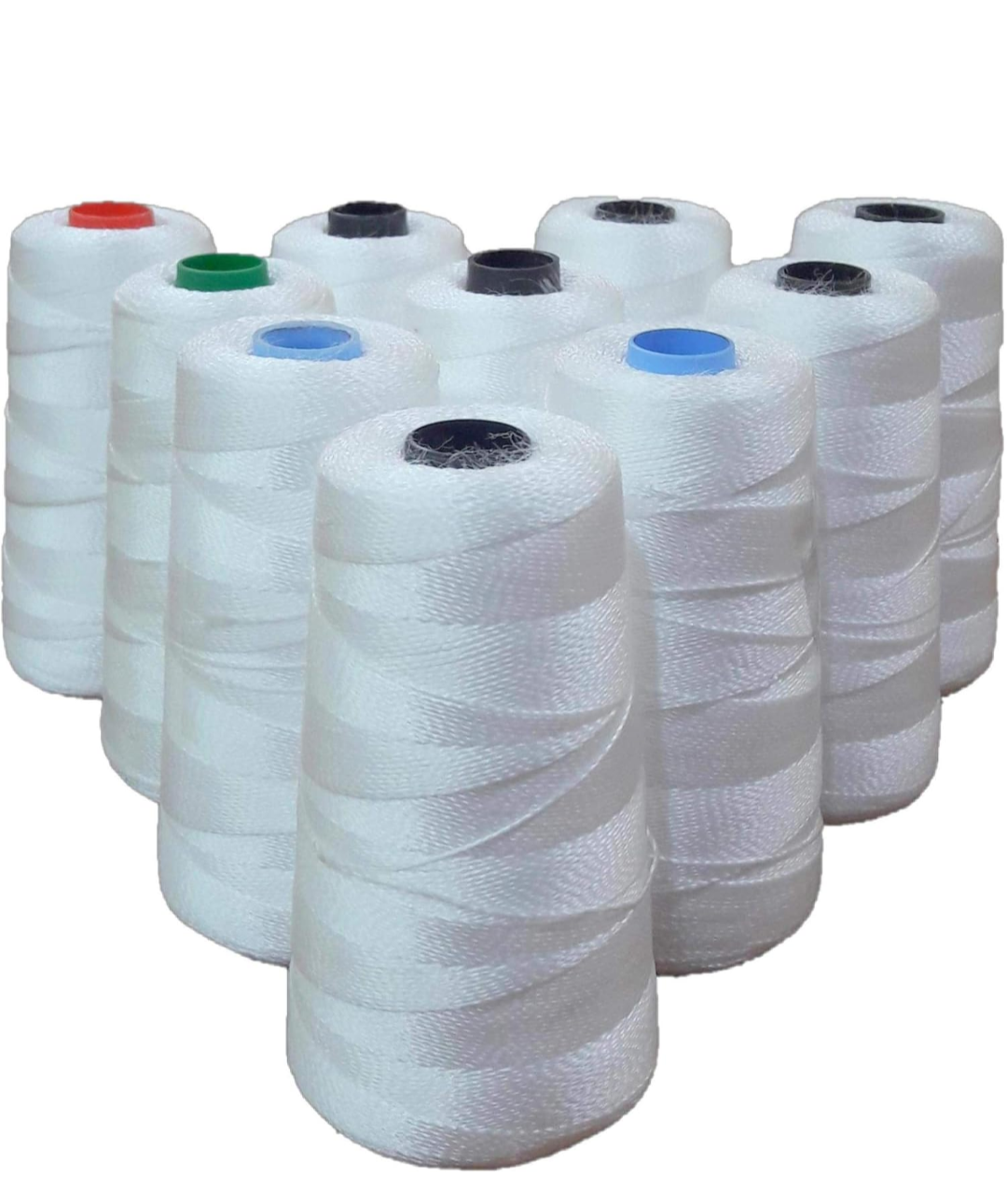 Assorted Spools of White Thread