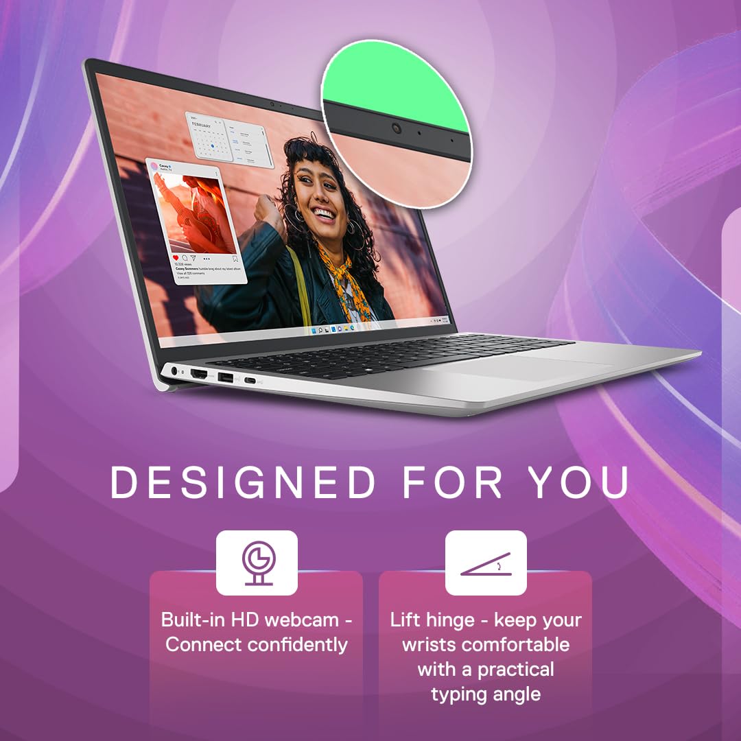 Dell Inspiron 3530 Laptop, 13th Generation Intel Core i7-1355U Processor, 16GB, 512GB, 15.6" (39.62cm) FHD 120Hz Display, Backlit KB, Windows 11 + MSO'21, 15 Month McAfee, Silver, Thin & Light-1.62kg