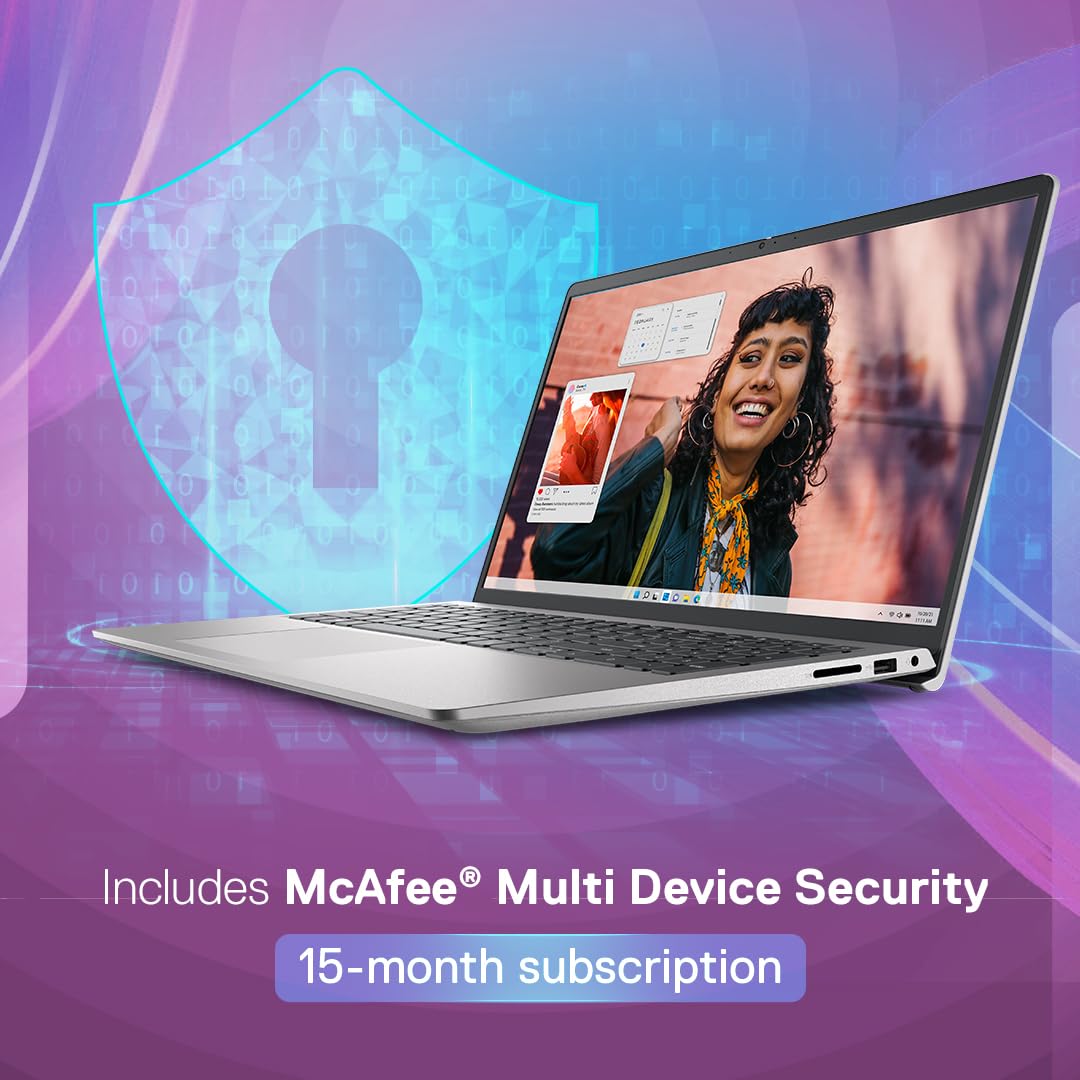Dell Inspiron 3530 Laptop, 13th Generation Intel Core i7-1355U Processor, 16GB, 512GB, 15.6" (39.62cm) FHD 120Hz Display, Backlit KB, Windows 11 + MSO'21, 15 Month McAfee, Silver, Thin & Light-1.62kg