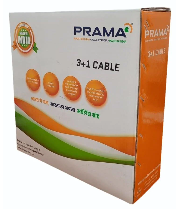 Prama 3+1 CCTV Cable(White)