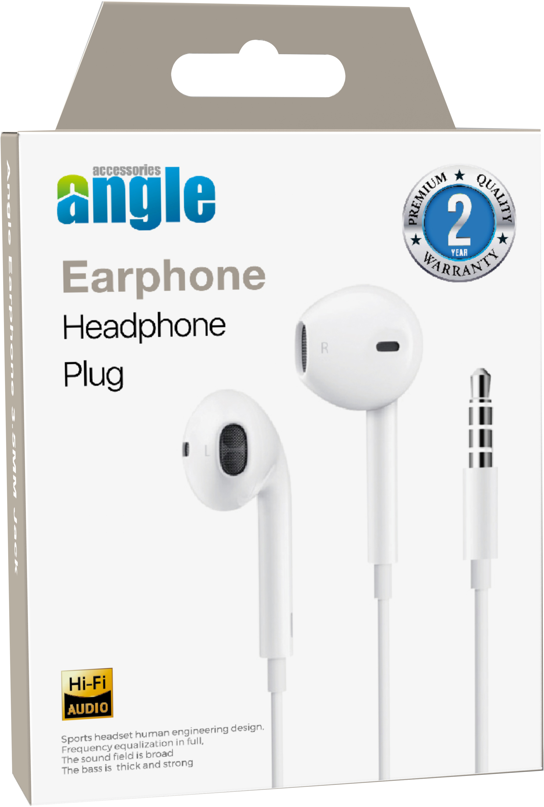ANGLE EARPHONE 3.5MM AUDIO JACK