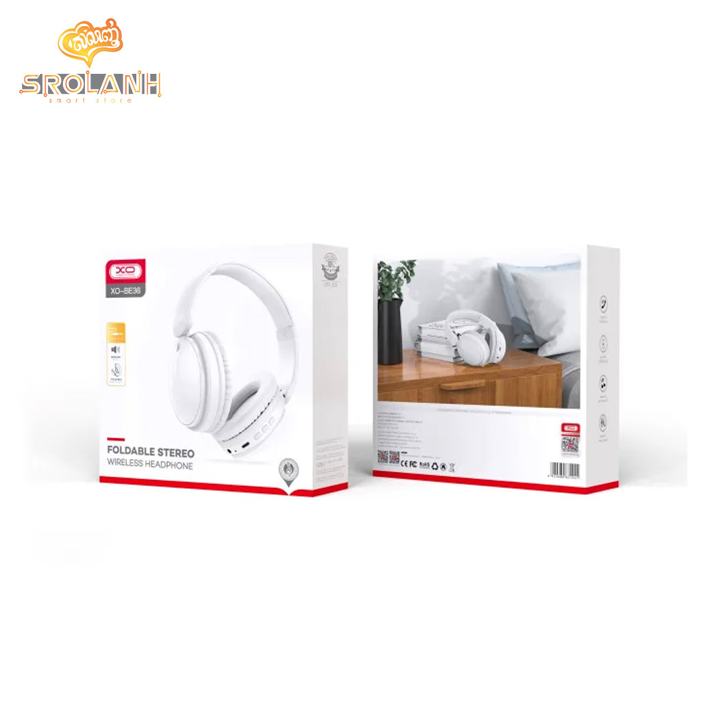 Foldable Stereo Wireless Headphone White