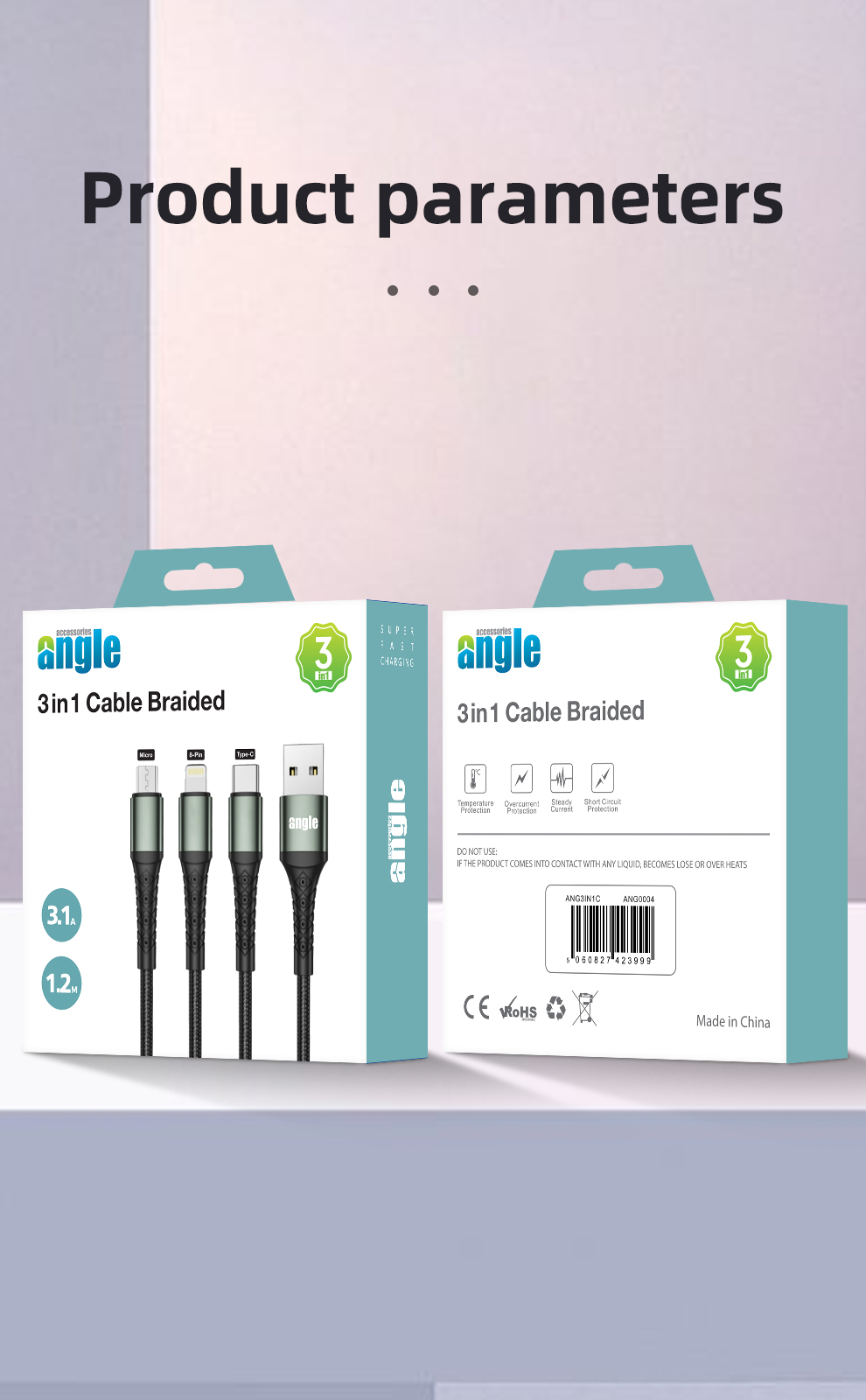 3-in-1 Cable Braided