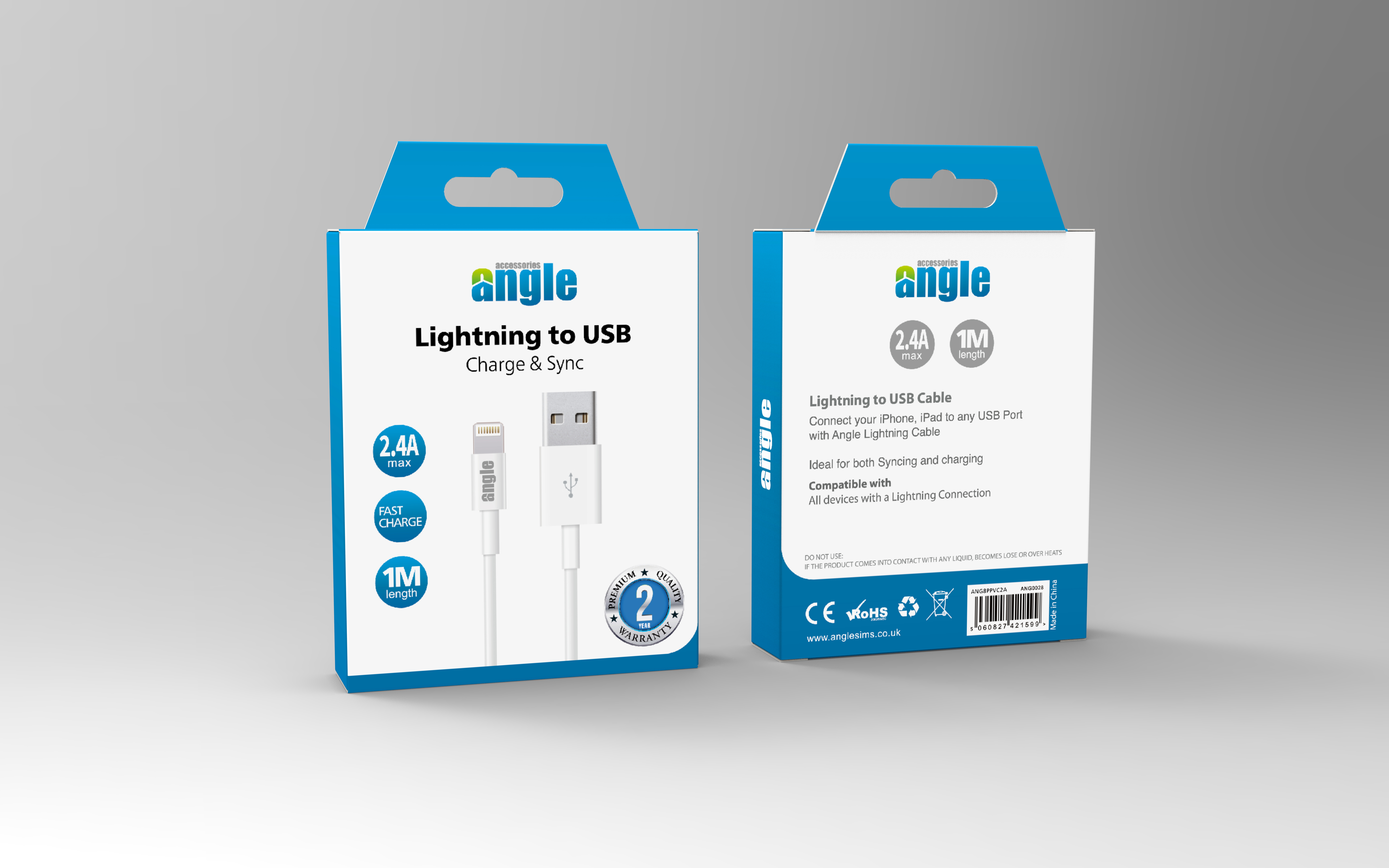 Lightning to USB Cable 1M 2.4A