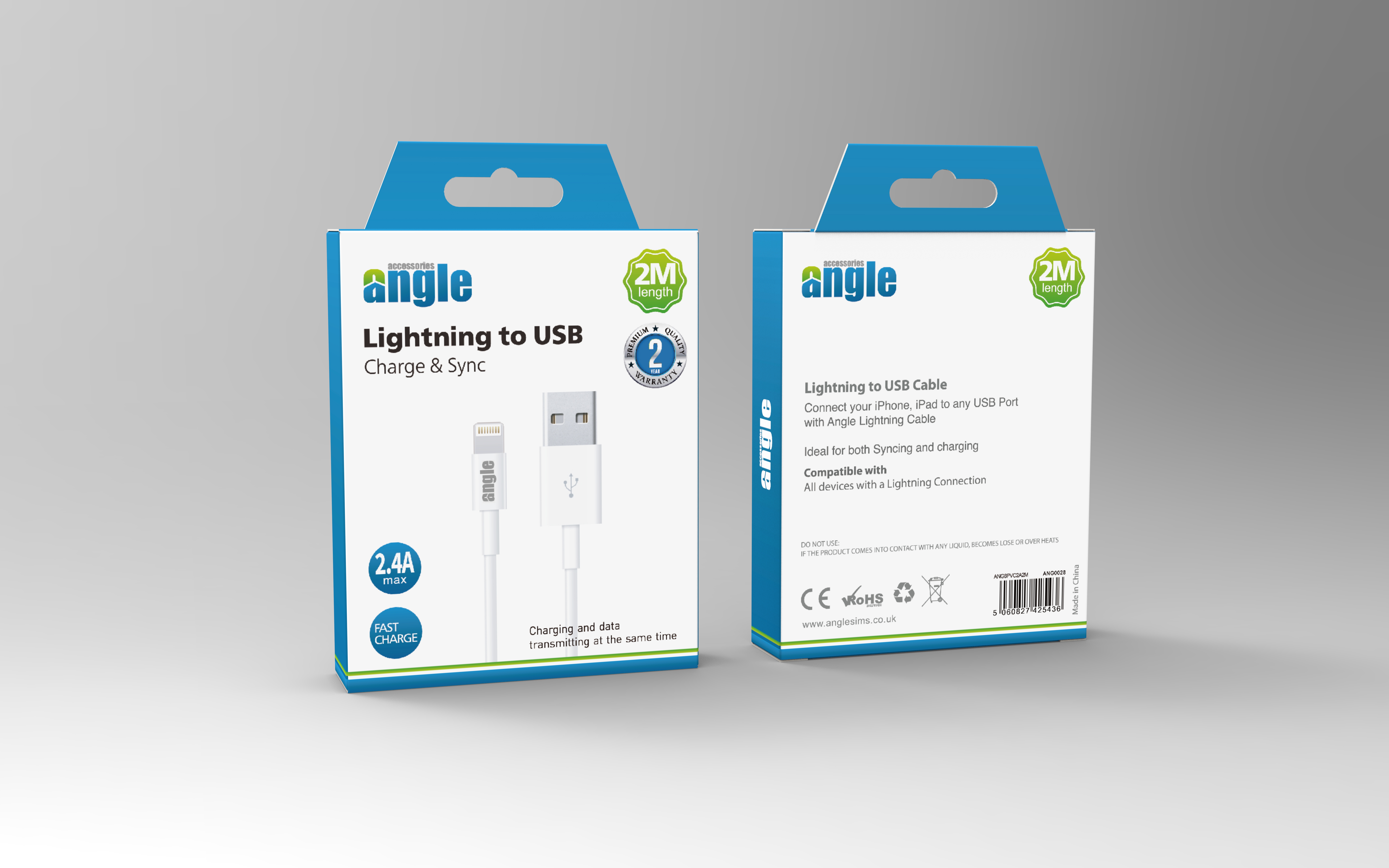 Lightning to USB Cable 2M 2.4A