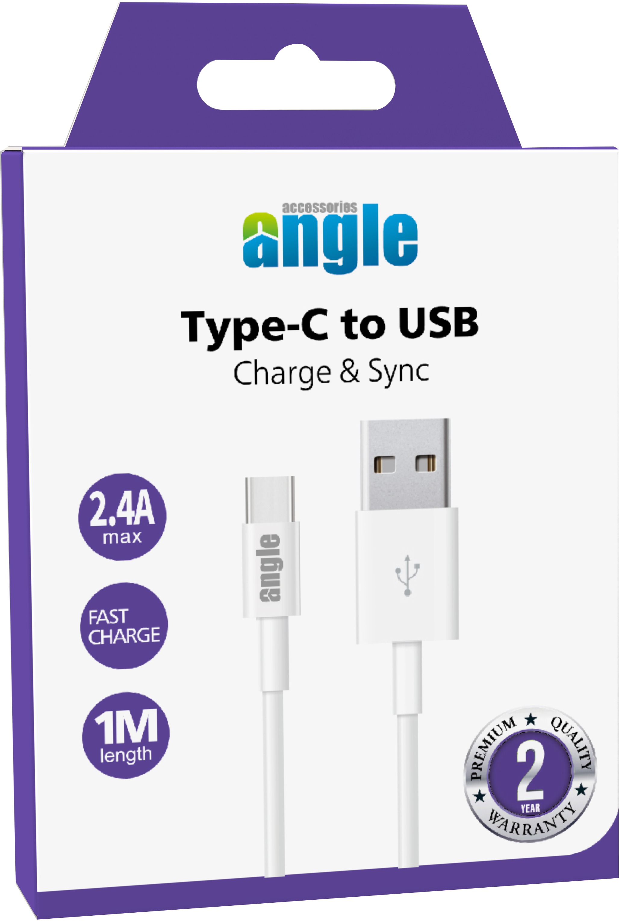 Type-C to USB Cable 1M 2.4A