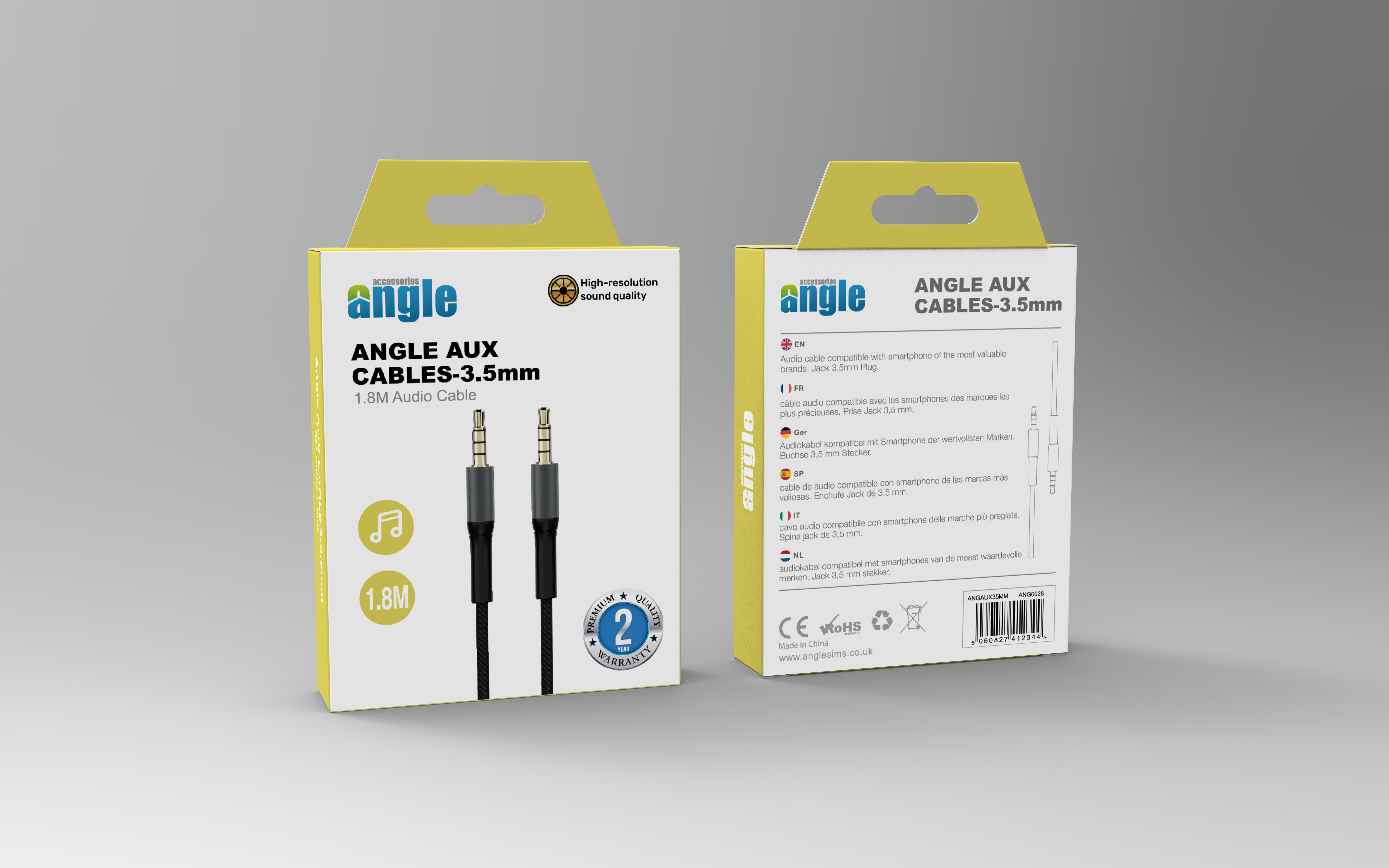 Angle AUX Cables-3.5mm