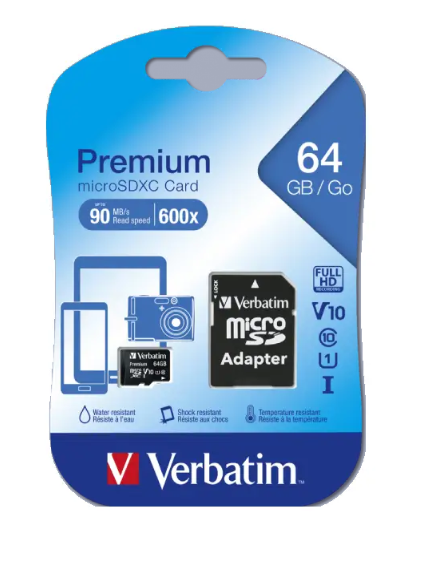 Verbatim 64GB Premium MicroSDXC Card