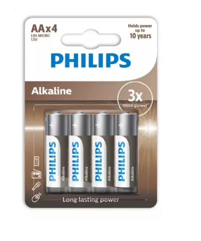 Philips Alkaline AA Batteries