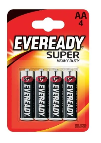 Eveready Super Heavy Duty AA Batteries