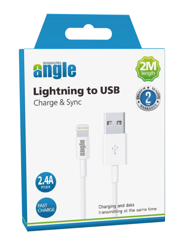 ANGLE 8 PIN CABLE PVC 2M