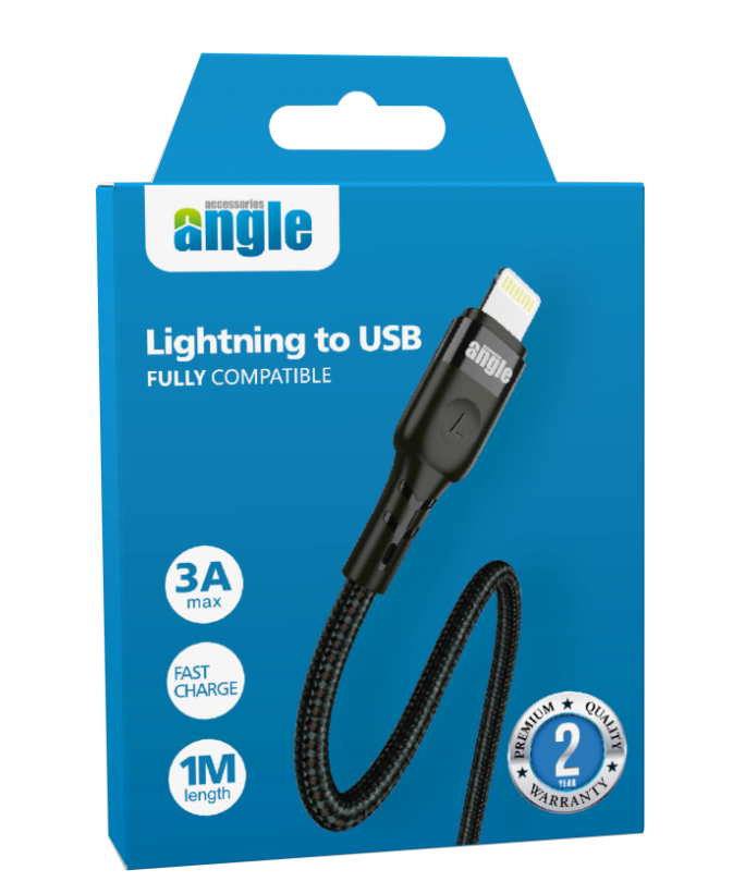 ANGLE LIGHTING TO USB BRAIDED 3A
