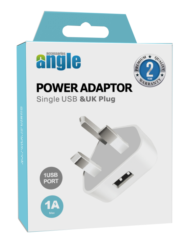 ANGLE UK PLUG ADAPTOR 1A