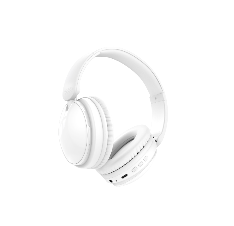 CRYSTAL CLEAR OVER-HEAD BLUETOOTH HEADPHONES WHITE