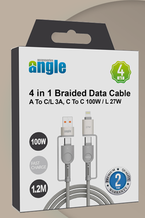 4 in 1 Braided Data Cable